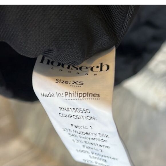 HOUSE OF CB 'Camille' Black Real Silk Cutout Mini Dress Size XS - Picture 14 of 15